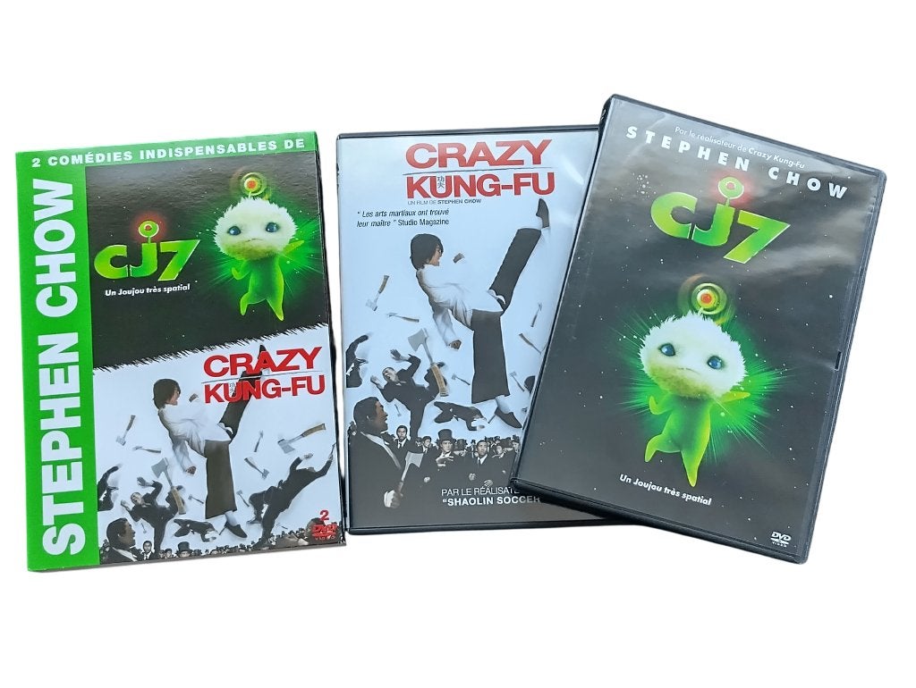 Stephen Chow CJ7 + Crazy Kung-Fu, CD & DVD, DVD | Autres DVD, Enlèvement, Comme neuf, Comprend un boîtier