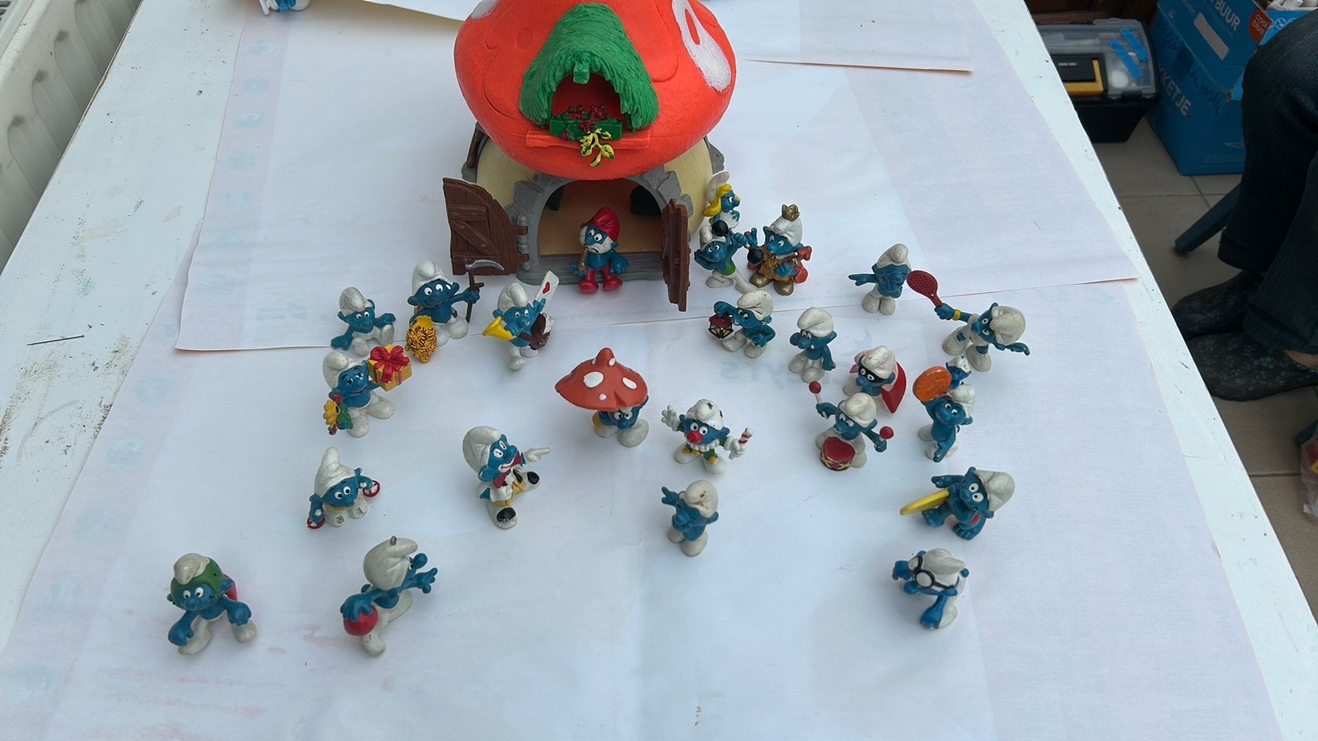 Vintage smurfen plus huis van 1978 tot 1990, Verzamelen, Ophalen, Gebruikt