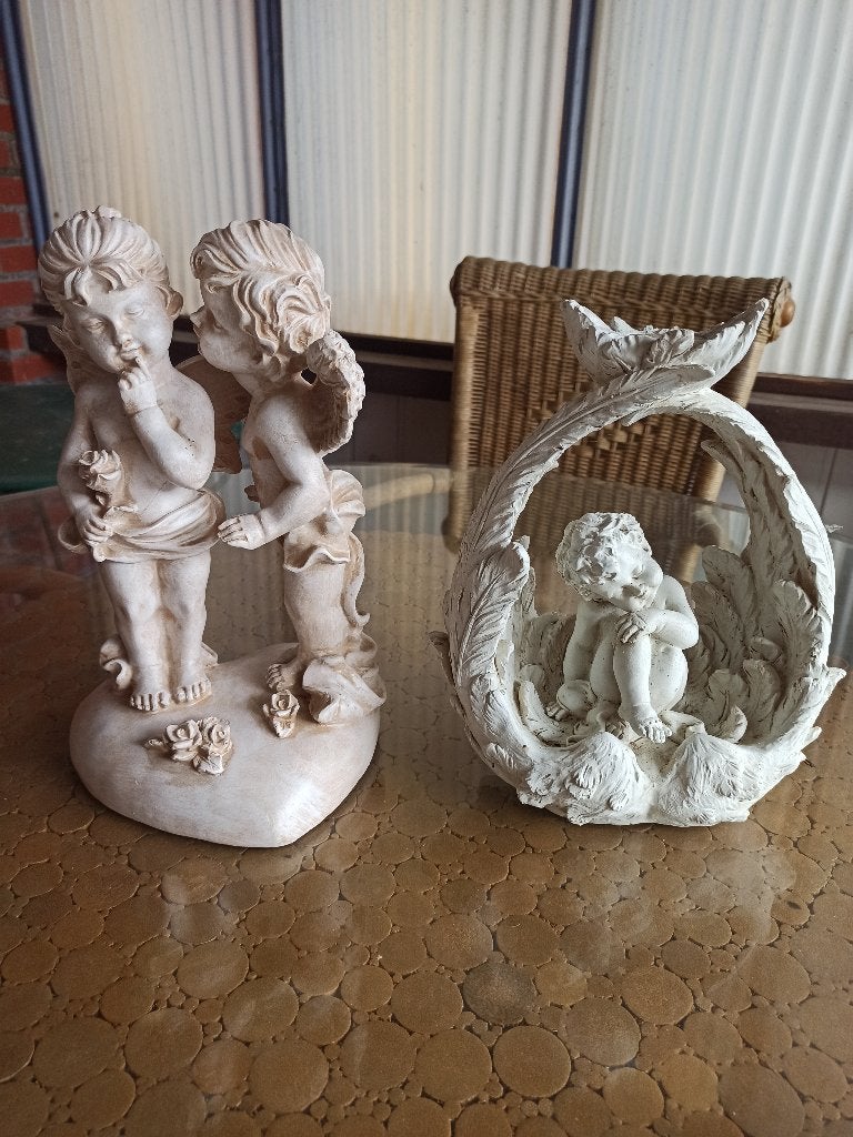 set engeltjes, Tuin en Terras, Ophalen, Nieuw, Kunststof, Engelenbeeld