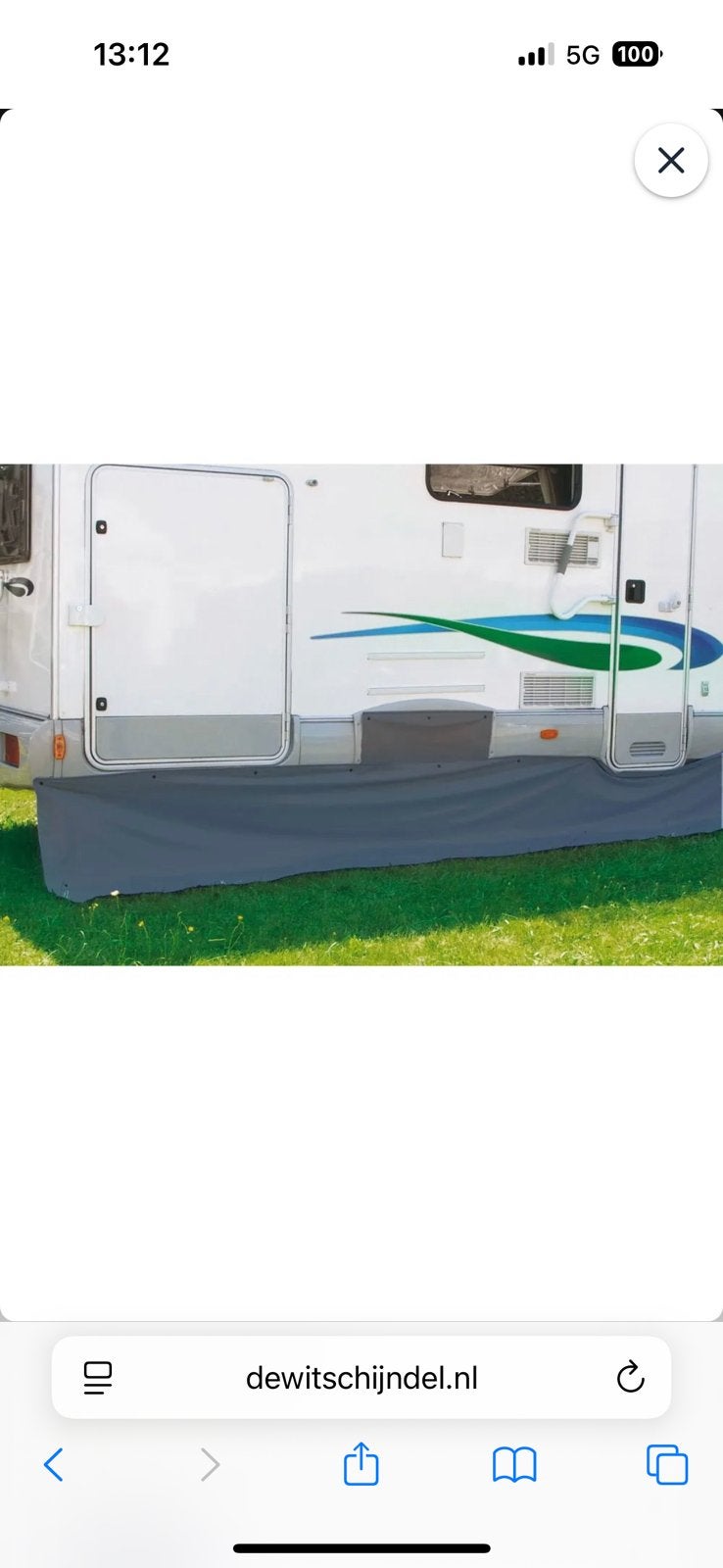 Fiamma tochtstrook 5,5 meter, Caravanes & Camping, Auvents, Enlèvement, Comme neuf, Fiamma
