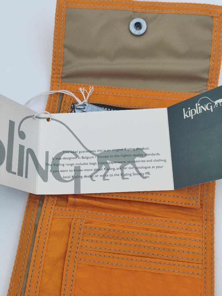 Vintage Kipling Dollar Wallet Portemonnee Oranje Nieuw, Ophalen of Verzenden, Nieuw, Oranje, Overige merken