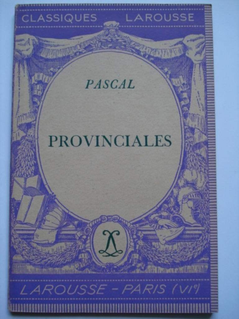 3. Pascal Provinciales Classiques Larousse 1941, Boeken, Gelezen, Europa overig, Verzenden, Blaise Pascal