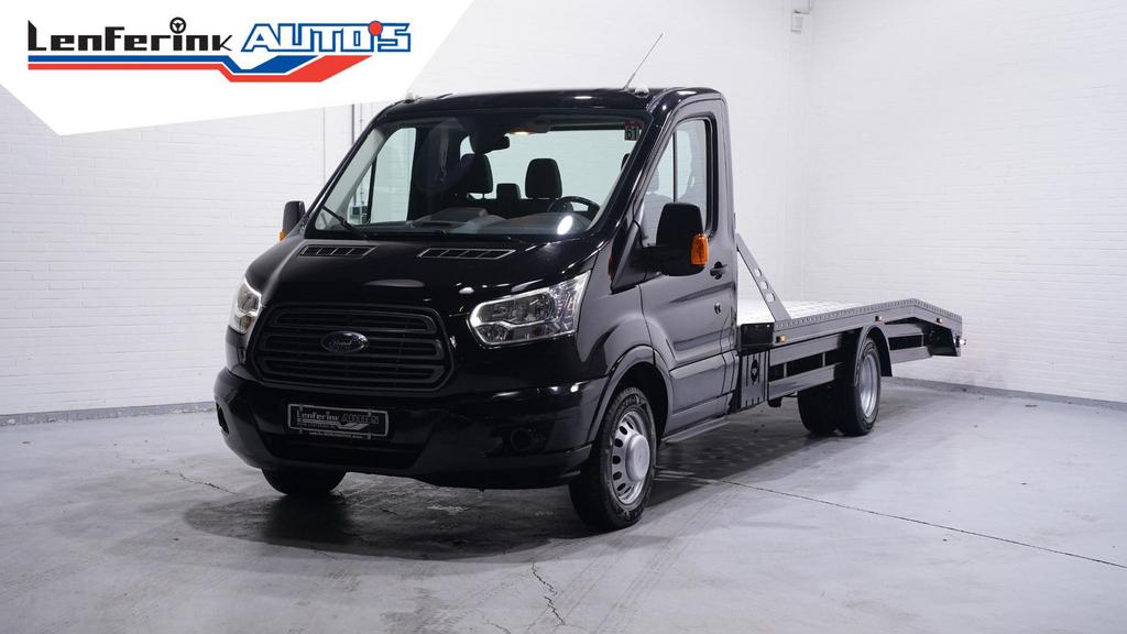 Ford Transit 2.0 TDCI 170 pk Autotransporter Airco, Luchtver, Zwart, Bedrijf, Ford, 195 g/km