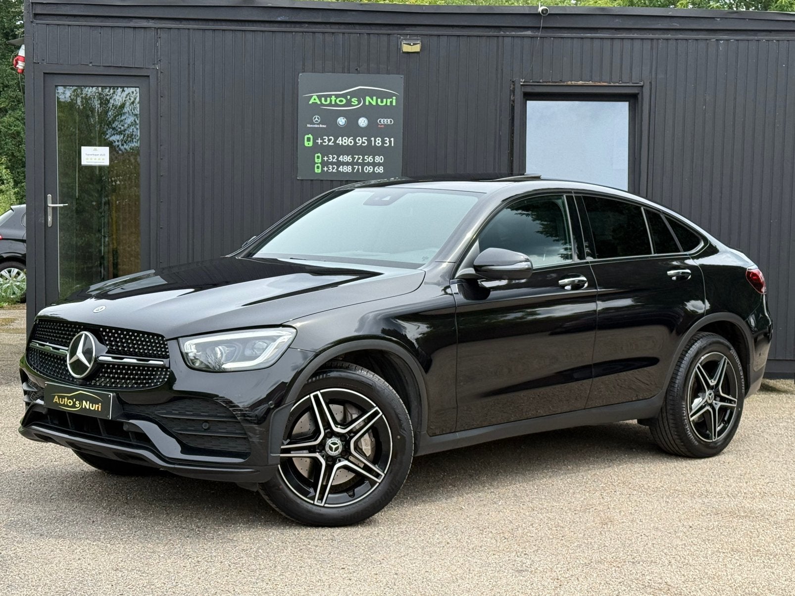 New mercedes-benz glc220d facelift 2020 amg navi opendak, Auto's, Mercedes-Benz, Automaat, 143 kW, Zwart, 5 deurs