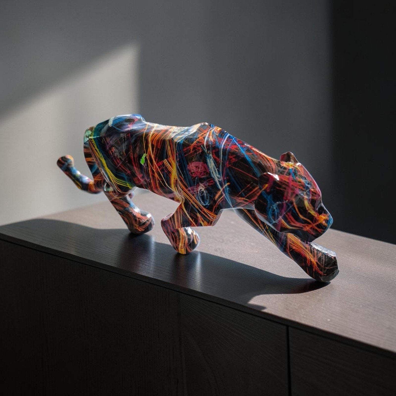 design panter, Antiek en Kunst, Kunst | Designobjecten, Ophalen of Verzenden, Beeld, Blauw