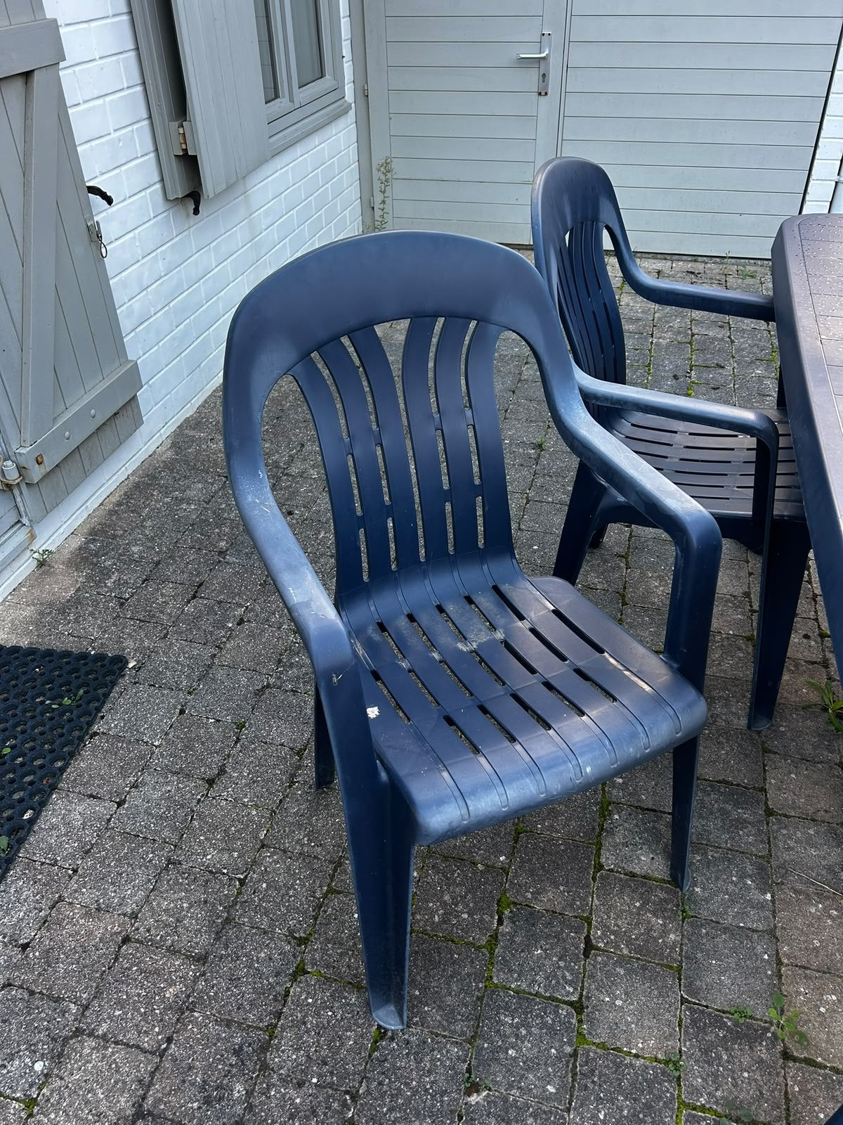 Tuintafel en 6 stoelen, Enlèvement, Utilisé