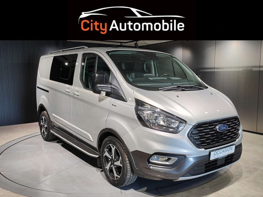 Ford Transit Custom 2.0 TDCI DOUBLE CABINE L2H1 5 PLACE, Autos, Argent ou Gris, Achat, 6 portes, Euro 6