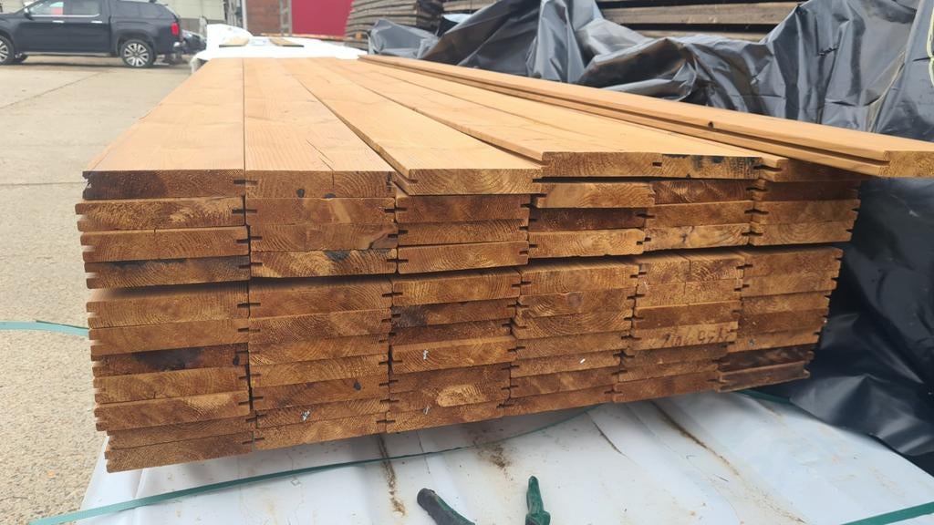 Lot Thermowood Decking Outlet Party, Jardin & Terrasse, Poteaux, Poutres & Planches, Planches, Enlèvement