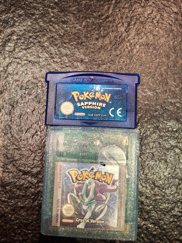 Pokémon Crystal & Sapphire Gameboy, Games en Spelcomputers, Games | Nintendo Game Boy, Ophalen, Gebruikt, Overige genres