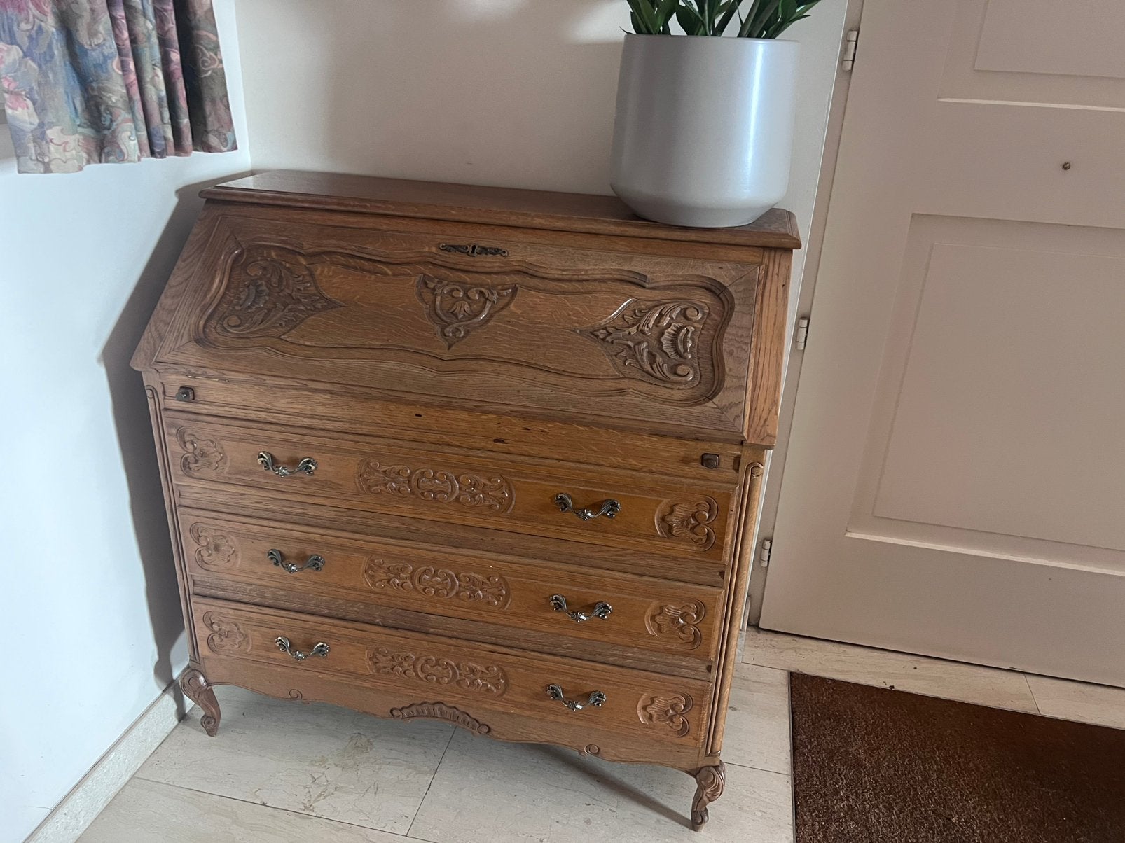Antieke bureau, Ophalen, Gebruikt, 100 tot 150 cm, 100 tot 125 cm