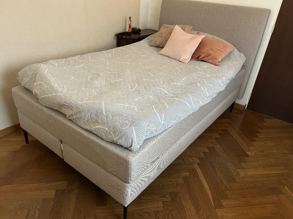 Boxspring twijfelaar beige (2025) Beter Bed, Queen size, Beige, Comme neuf, Hotel chique