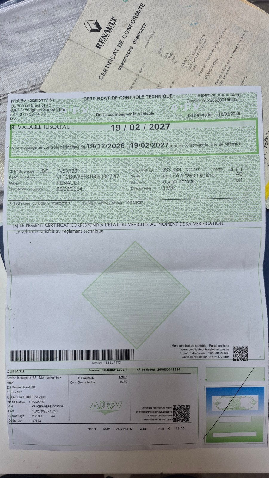 Clio 2, Enlèvement