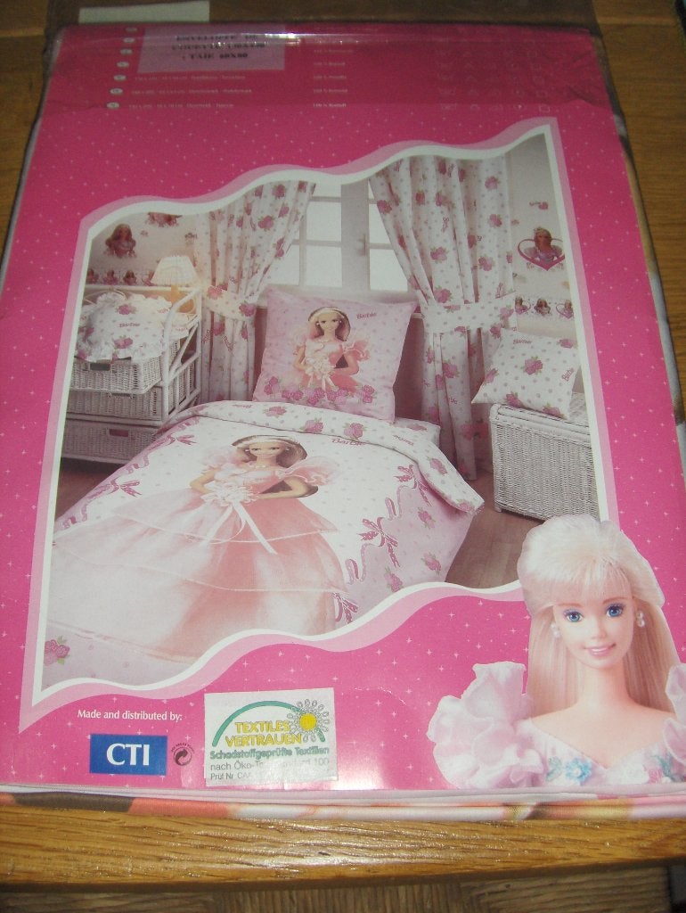 Housse de couette neuve 1 pers avec taie barbie., Enlèvement ou Envoi, Neuf, Une personne, Housse de couette