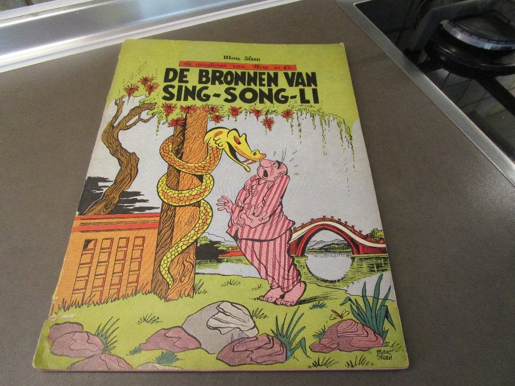 Nero - Bronnen van Sing-song-li - 1956 - 1e druk, Gelezen, Marc Sleen, Eén stripboek, Ophalen of Verzenden