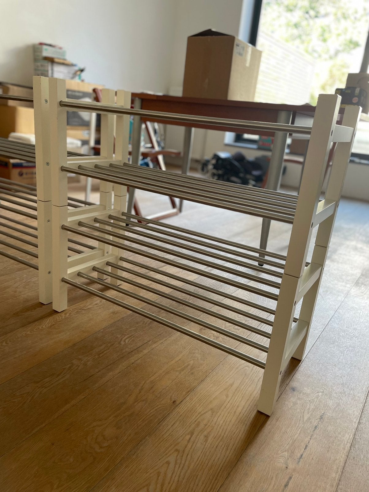 ETAGERES A CHAUSURES - IKEA - BLANC, Huis en Inrichting, Kasten | Schoenenrekken, Gebruikt, Ophalen