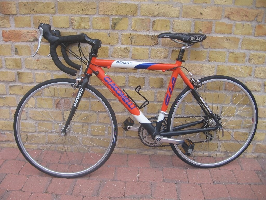 24 inch Giacomelli kind racefiets 14 versnellingen frame 43, Fietsen en Brommers, Ophalen, Velgrem, Giacomelli, Handrem