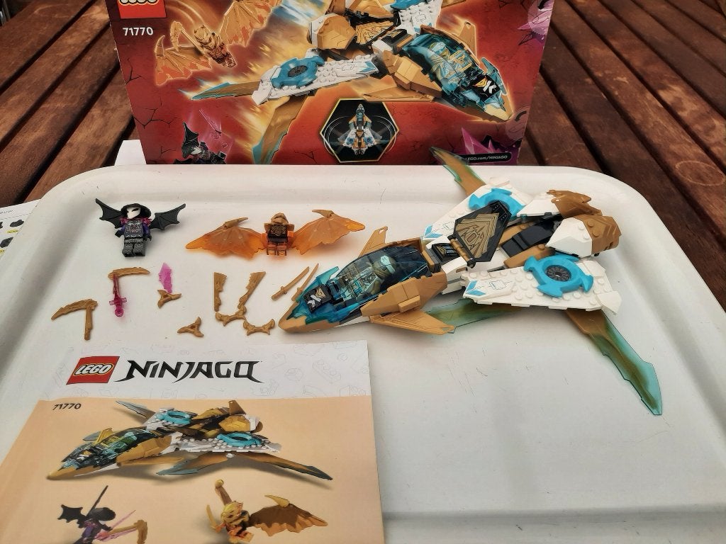 Lego Ninjago Set 71770 Zane's Golden Dragon Jet, Lego, Ophalen of Verzenden, Zo goed als nieuw, Compleet