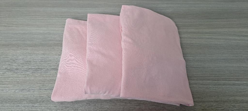 3 DRAPS-HOUSSES ROSES pour matelas pour enfant 120 x 60 cm, Drap-housse ou Taie d'oreiller, Enlèvement ou Envoi, Rose, Utilisé