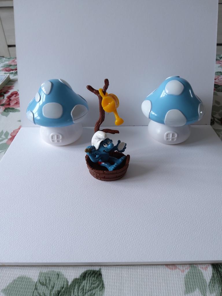 Supersmurf in een bassin, Verzamelen, Smurfen, Ophalen of Verzenden, Gebruikt, Poppetje, Figuurtje of Knuffel