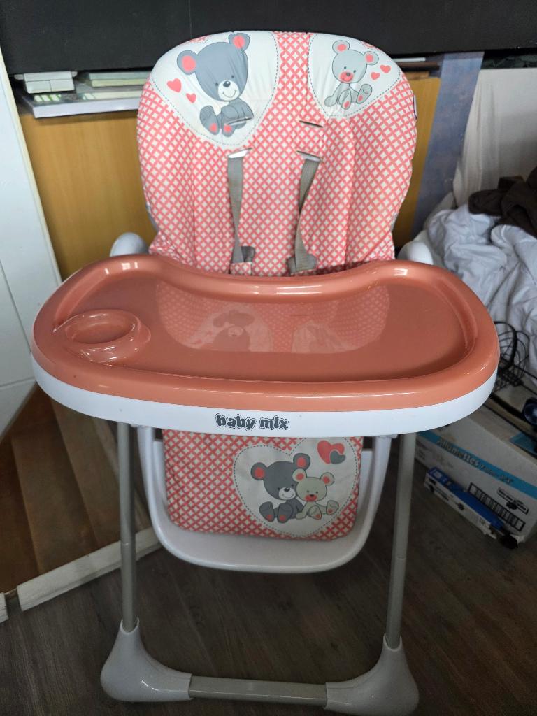 Baby eetstoel mamaloes met beertjes, Ophalen, Zo goed als nieuw, Inklapstoel, Aanschuifbaar