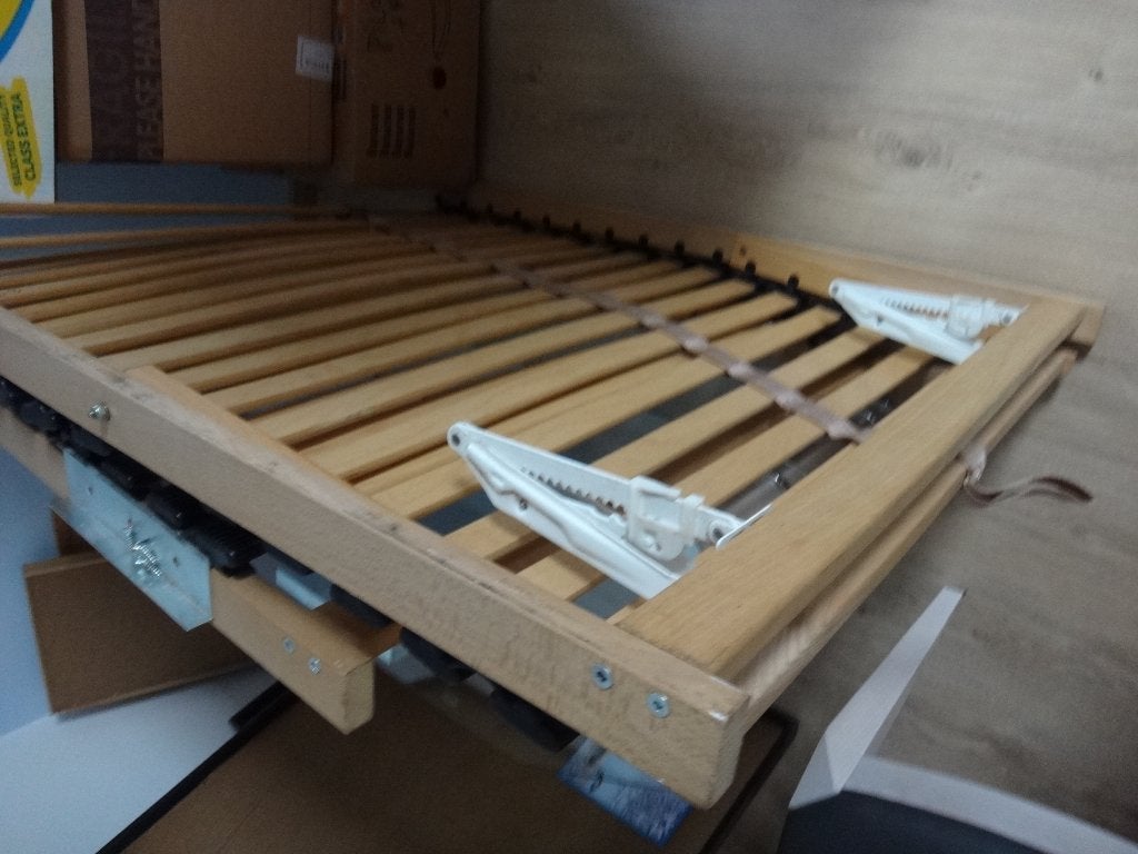 Lit pliable matelas table de nuit, Maison & Meubles, 90 cm, Enlèvement, Utilisé, Deux personnes