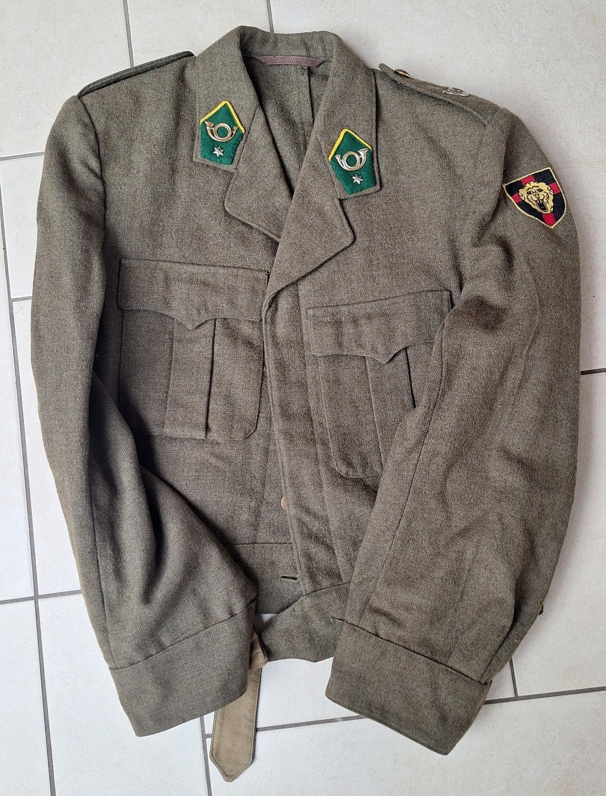 Battle dress ABL 1955 adjudant carabinier, Enlèvement ou Envoi, Armée de terre, Vêtements ou Chaussures