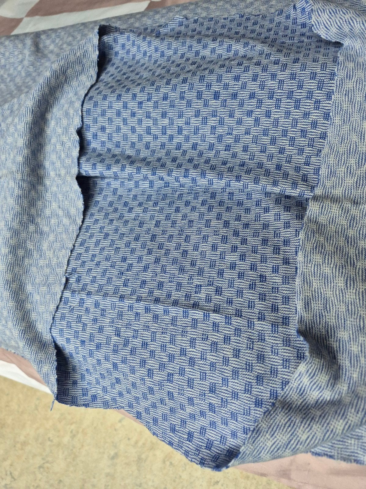 Stuk stof., Hobby en Vrije tijd, Ophalen, Nieuw, Blauw, Polyester