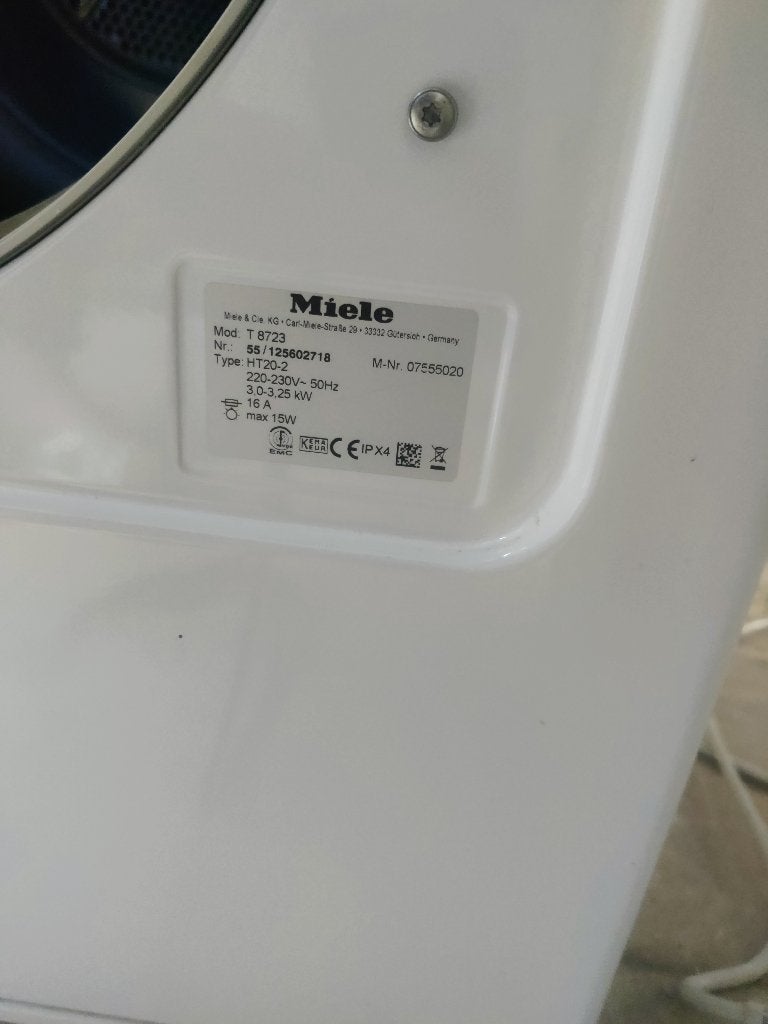 Droogkast Miele Softtronic T 8723, Elektronische apparatuur, Droogkasten, Ophalen, Gebruikt, Luchtafvoer, Anti-kreukfase