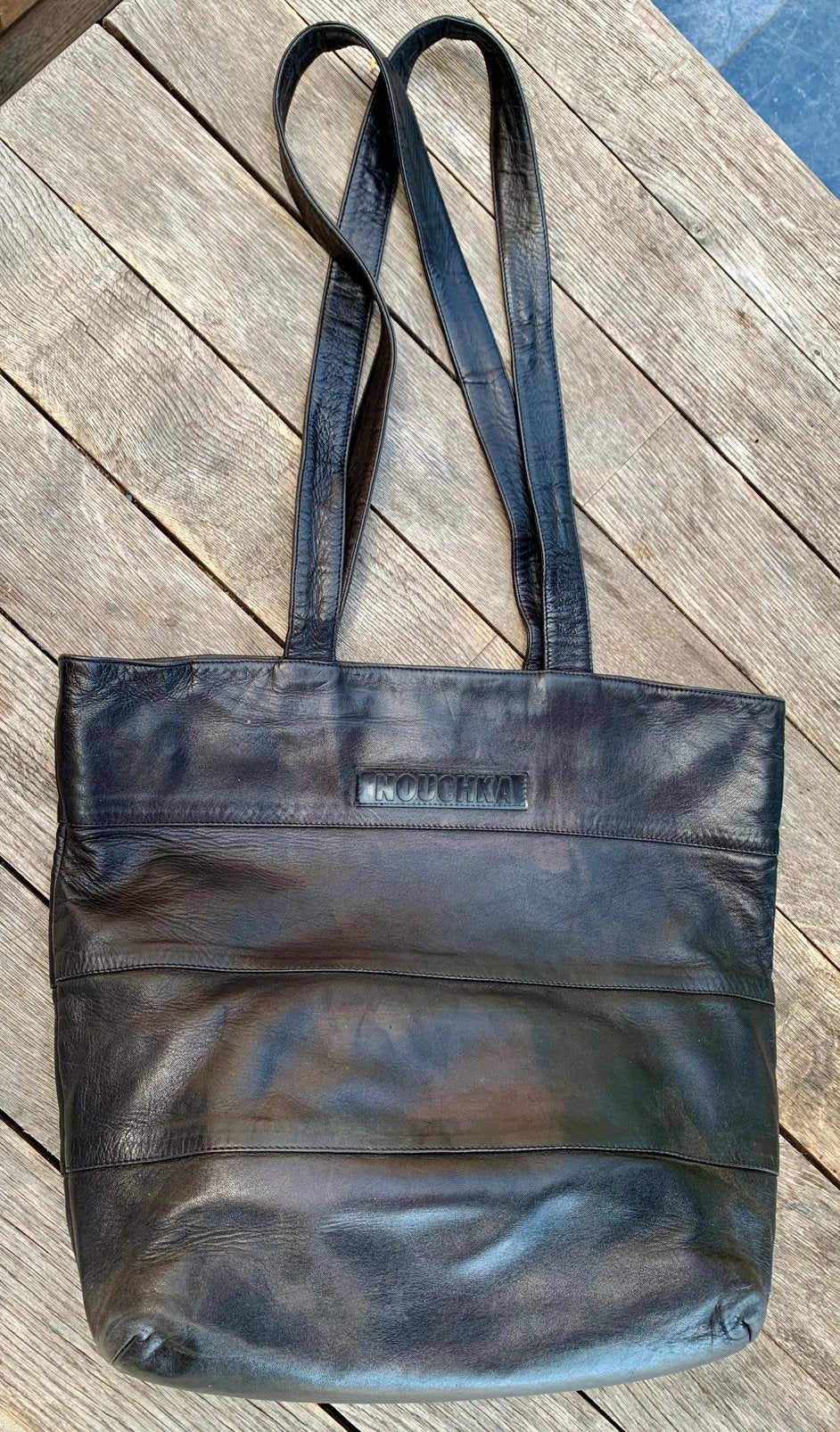 Handtas NOUCHKA leder zwart, Bijoux, Sacs & Beauté, Sacs | Sacs Femme, Enlèvement ou Envoi, Utilisé, Noir, Sac à main