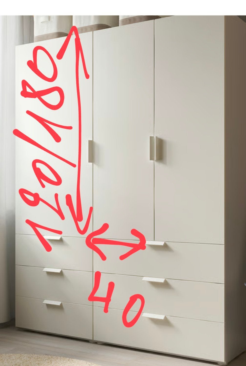 Cherche porte Ikea Fonnes blanche 40x120cm