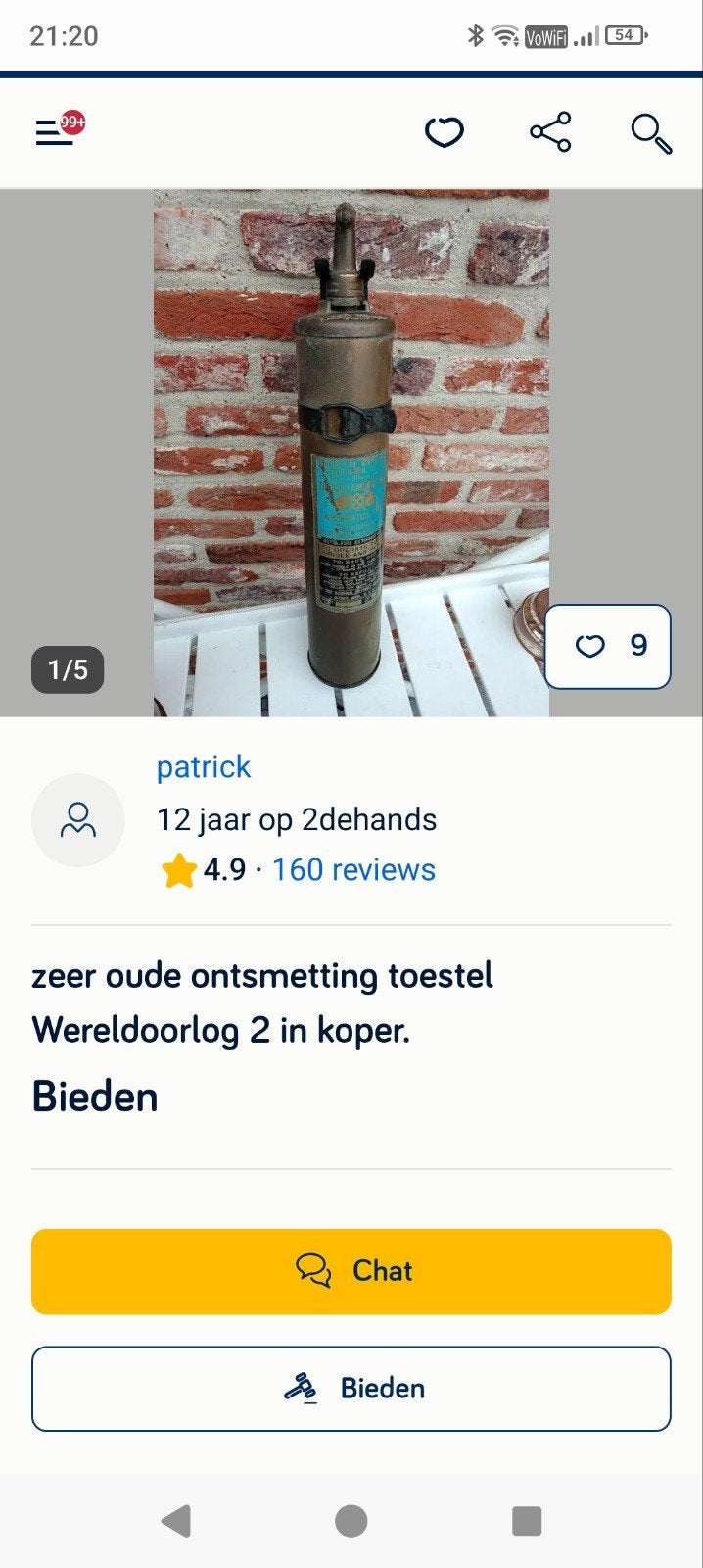 GEEN CORRECTE VERKOPER LET OP !!!!!, Ophalen