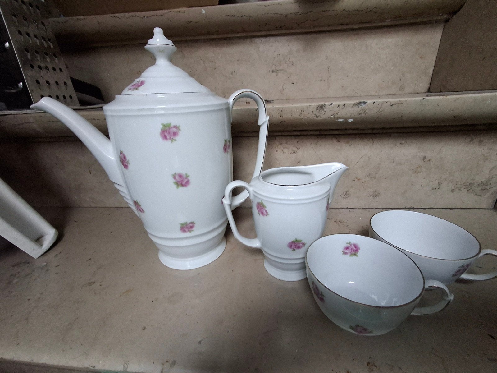 Service à café vintage en porcelaine fine, Antiquités & Art, Enlèvement