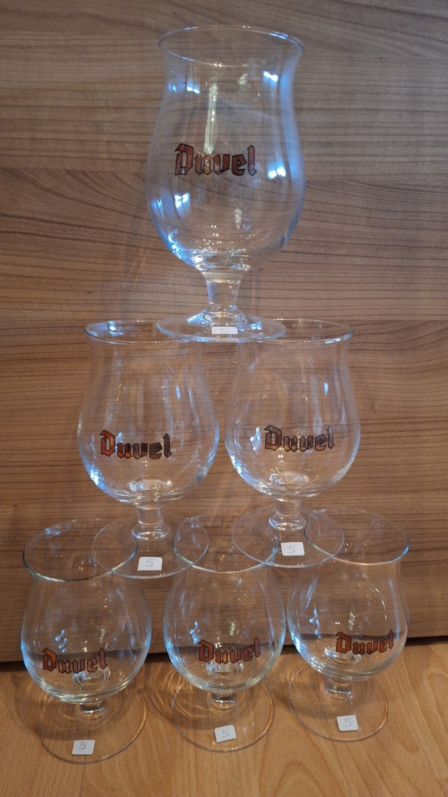 duvel "oude glazen", Ophalen, Duvel