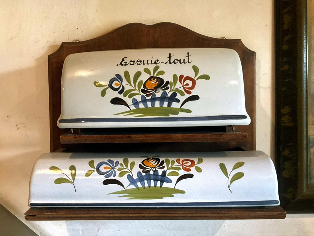 Support de cuisine vintage peint à la main Desvres, Antiquités & Art, Enlèvement ou Envoi