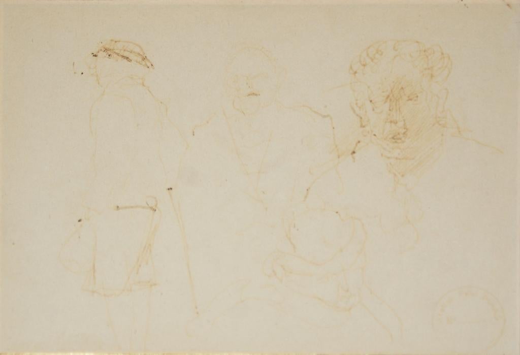 Paul Maas (1890-1962): 2 figuren (28 x 24 cm), Antiek en Kunst, Kunst | Schilderijen | Klassiek, Ophalen of Verzenden