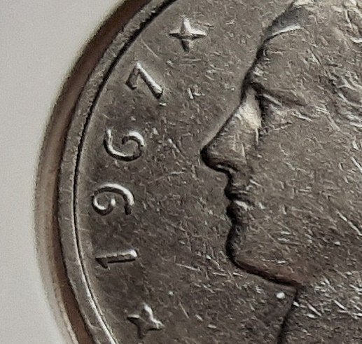 Belgique — 5 francs — 1967 NL. (Réf 088)., Enlèvement ou Envoi, Métal, Monnaie en vrac