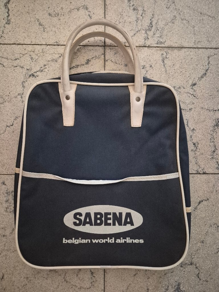 Vintage tas Sabena met sleutelhanger, Verzamelen, Ophalen of Verzenden, Gebruikt