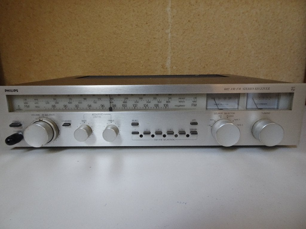 vintage Philips 602 AM-FM receiver, Audio, Tv en Foto, Ophalen, Gebruikt, Stereo, Overige merken