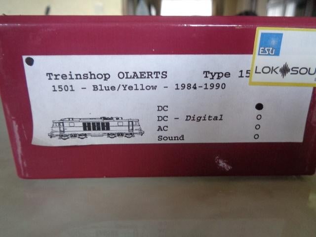 Olaerts Type 1501 HO/DC avec son ESU : prijsdaling, Autres marques, Enlèvement ou Envoi, Locomotive, Courant continu