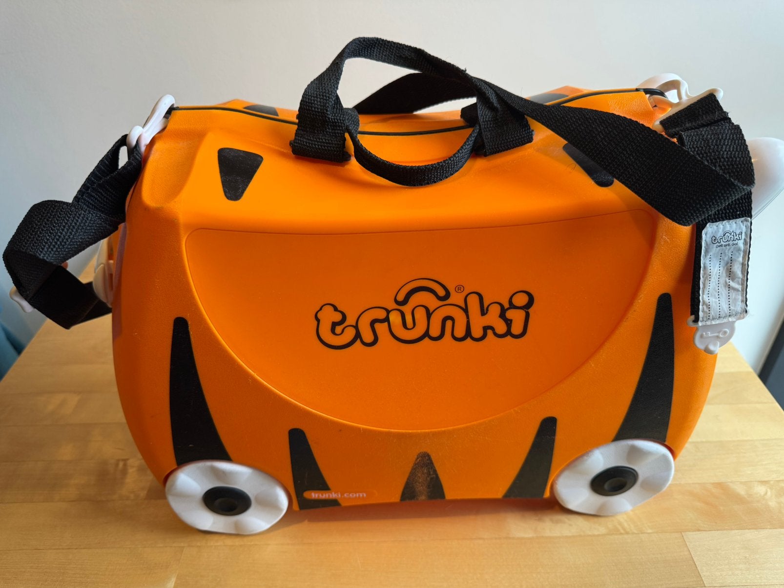 Trunki Ride-On kinderkoffer in het design Tipu de Tijger, Ophalen, Gebruikt, Hard kunststof, Wieltjes