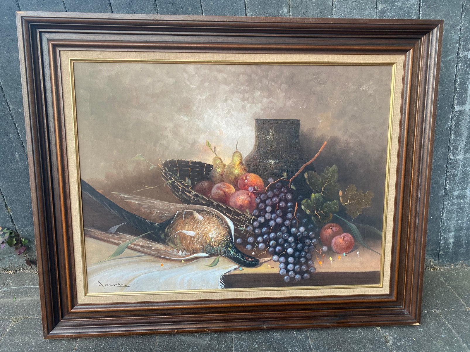 Stilleven fazant, Antiek en Kunst, Kunst | Schilderijen | Klassiek, Ophalen, Stilleven