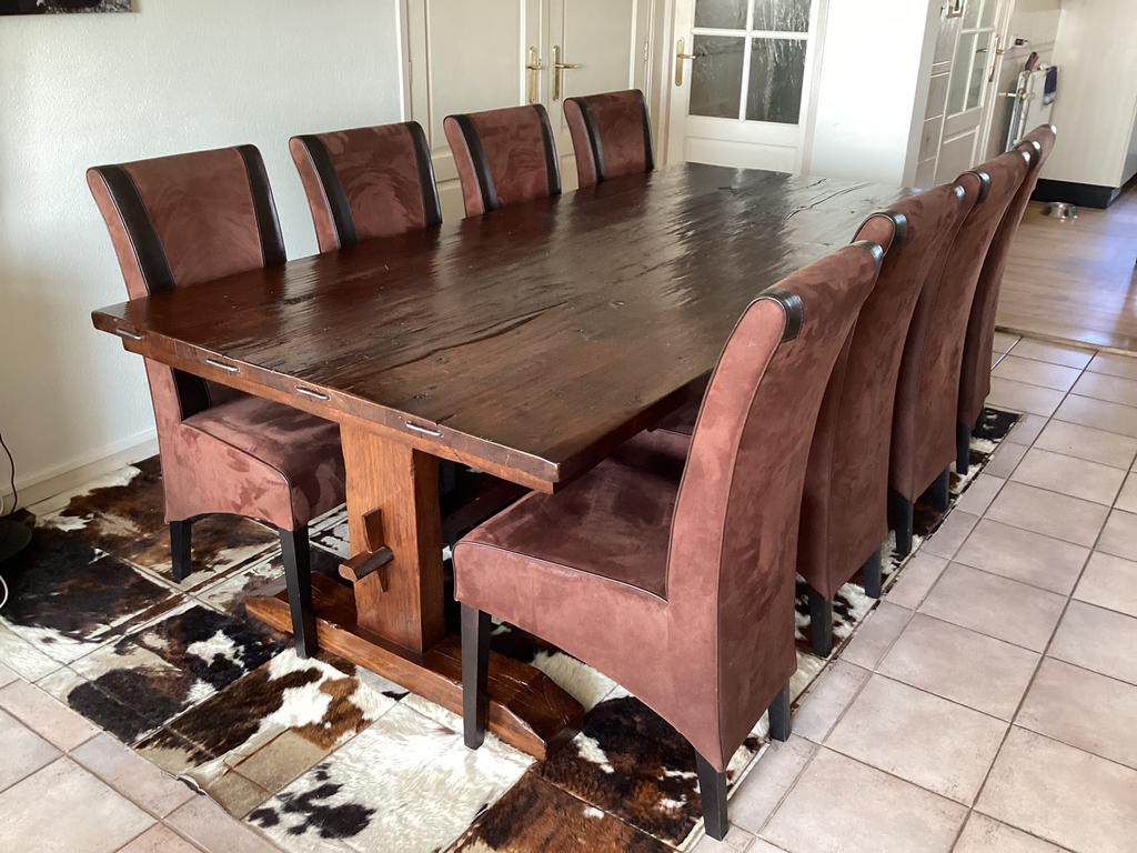 Kloostertafel, eettafel, Ophalen, 100 tot 150 cm, Eikenhout, 200 cm of meer