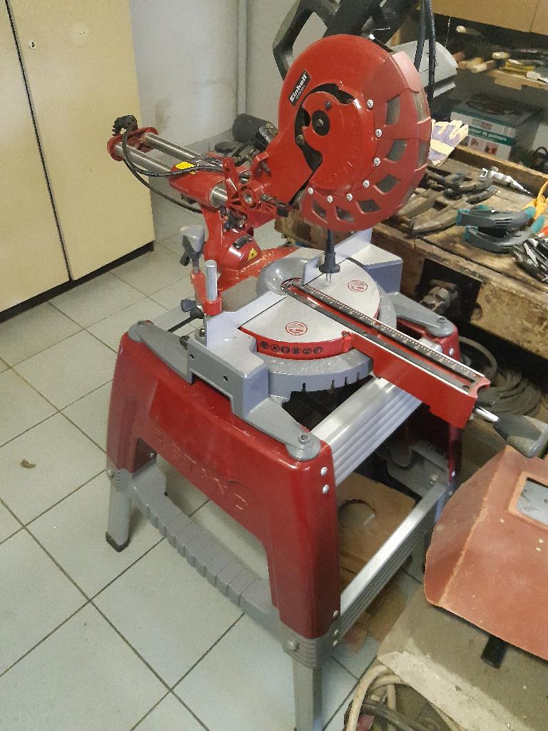 Verstekzaag op poten, Doe-het-zelf en Bouw, Gereedschap | Zaagmachines, Ophalen, Gebruikt, Einhell, Afkortzaag