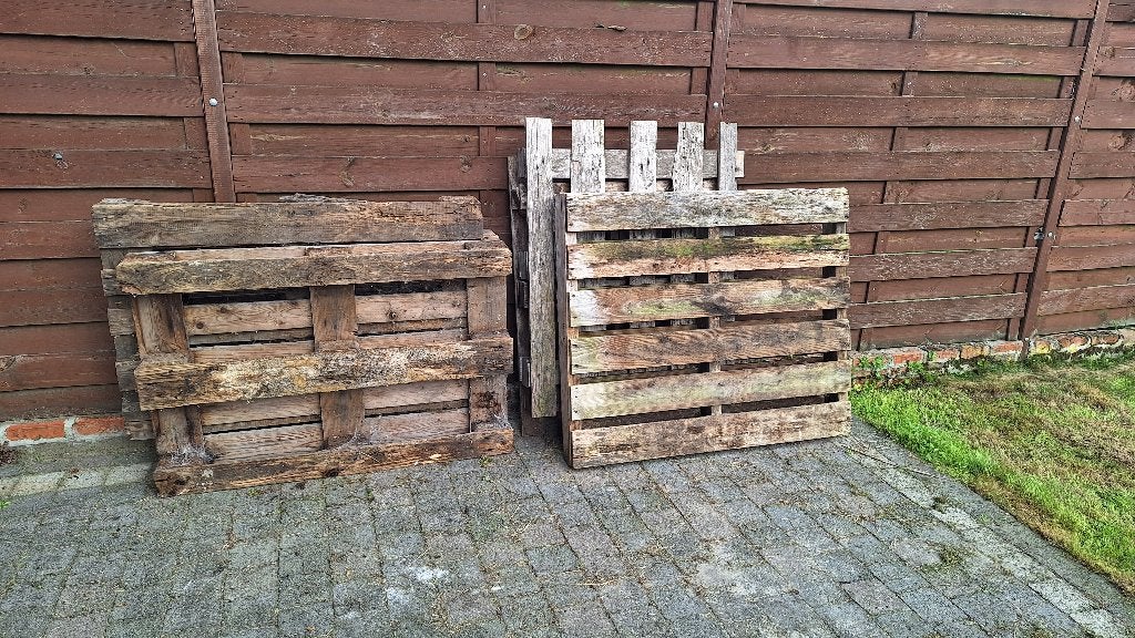 Gratis palletten, Doe-het-zelf en Bouw, Ophalen, Gebruikt, Minder dan 25 mm, Pallet