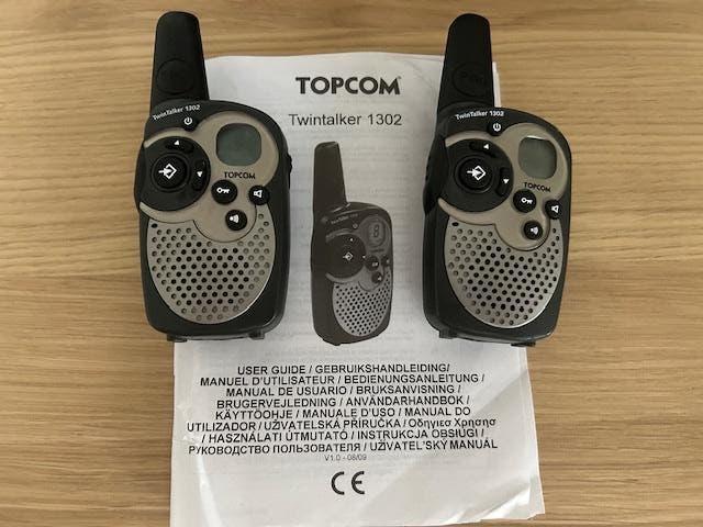 topcom twintalker 1302, Télécoms, Talkie-walkie ou Walkie-talkie, Avec clip de ceinture, Comme neuf, Enlèvement