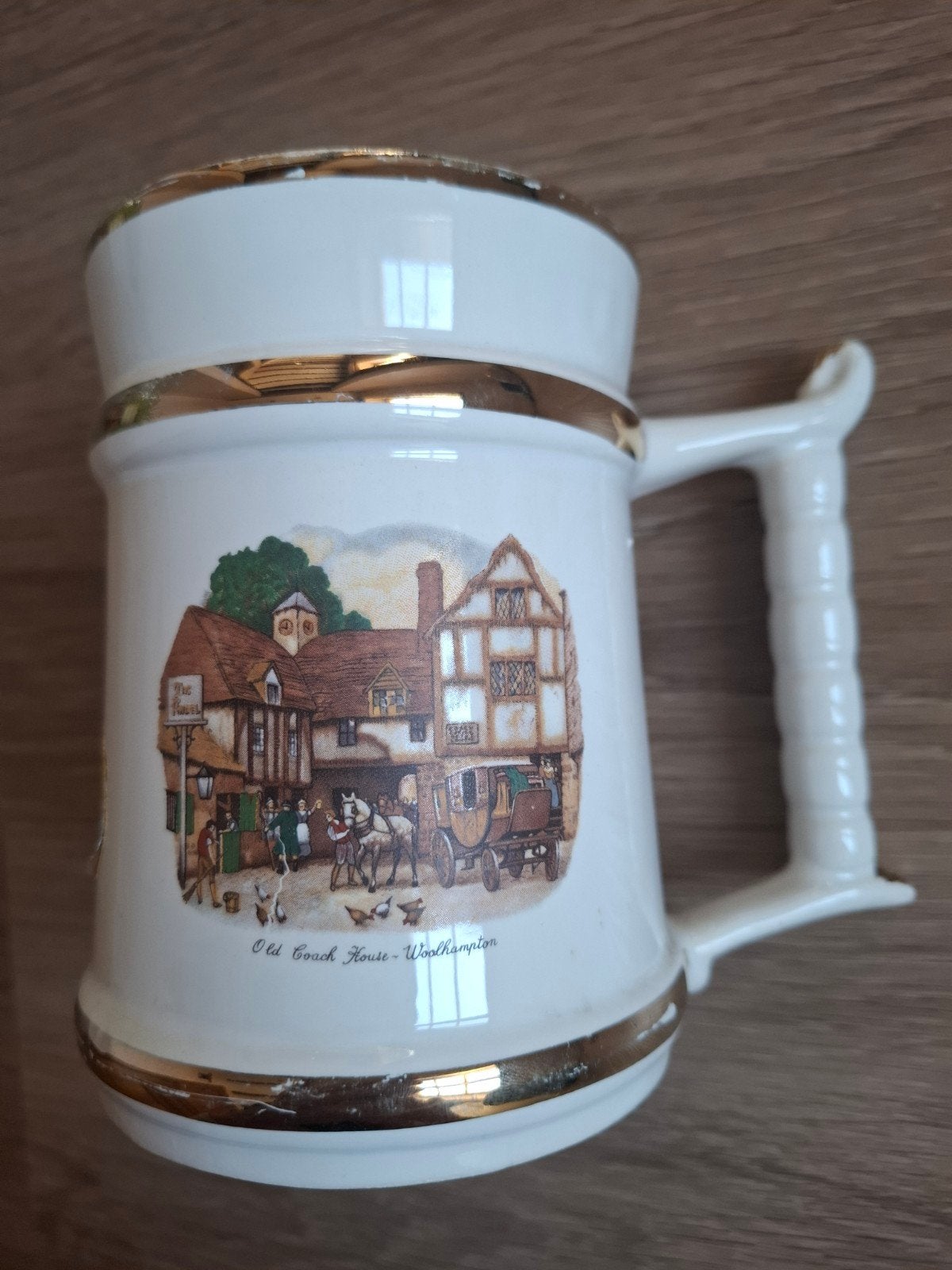 22 karaats vergulde mok gemaakt door Prince William Pottery, Ophalen of Verzenden