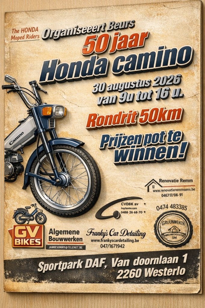 Oldtimers beurs Honda camino 50 jaar, Ophalen, Gebruikt, Frame, Honda Camino