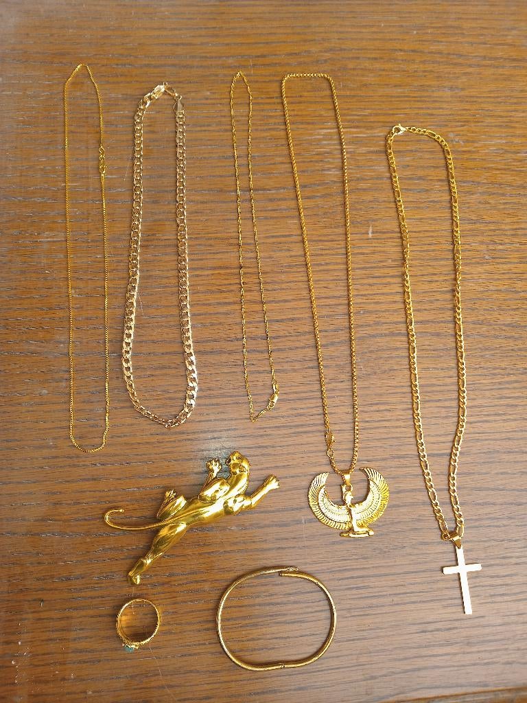 lot bijoux plaqué or, Enlèvement ou Envoi, Comme neuf, Or, Or