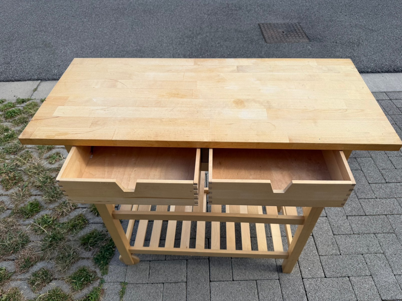 Rekje met wieltjes keuken. Ikea, Ophalen, Gebruikt, Bruin, 50 tot 100 cm