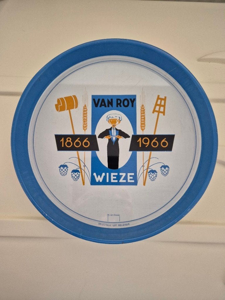 Bierplateau Van Roy Wieze 1866-1966, Verzamelen, Ophalen of Verzenden